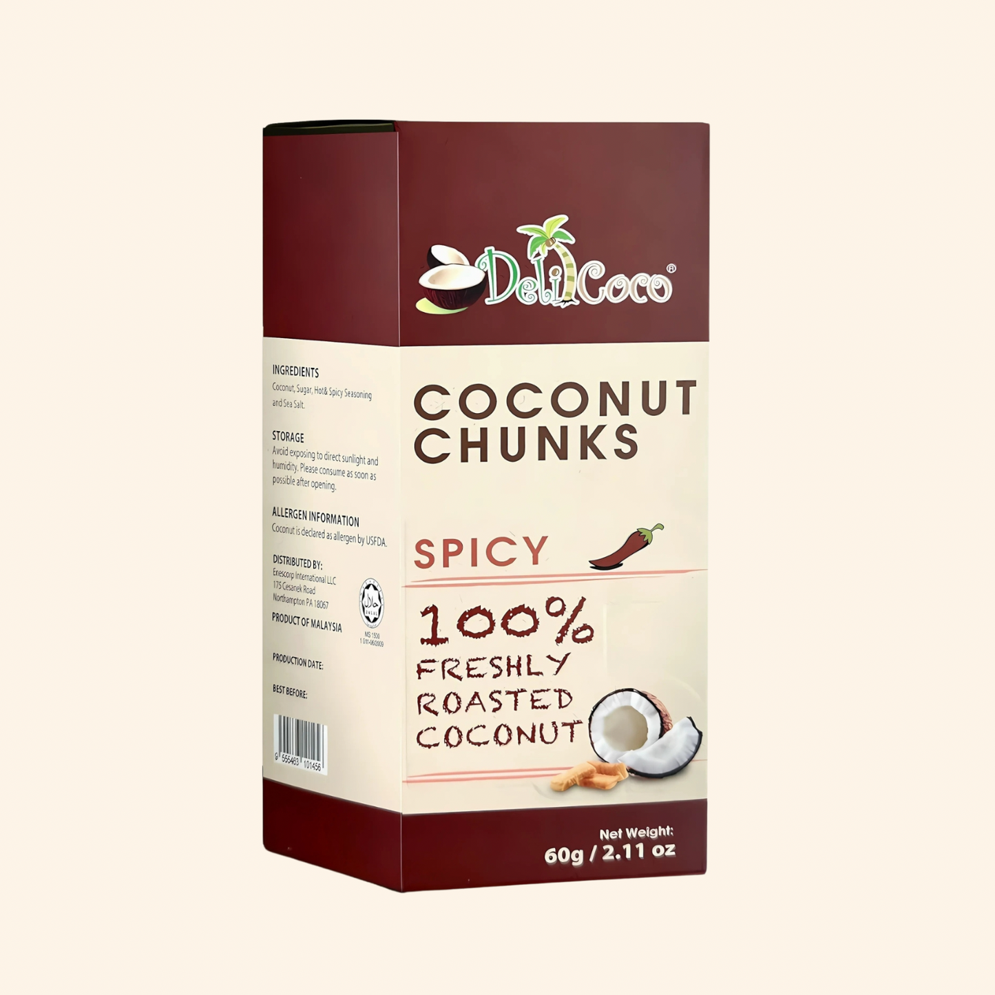 Roasted Coconut Chunks, 2.12 oz (60 gm)