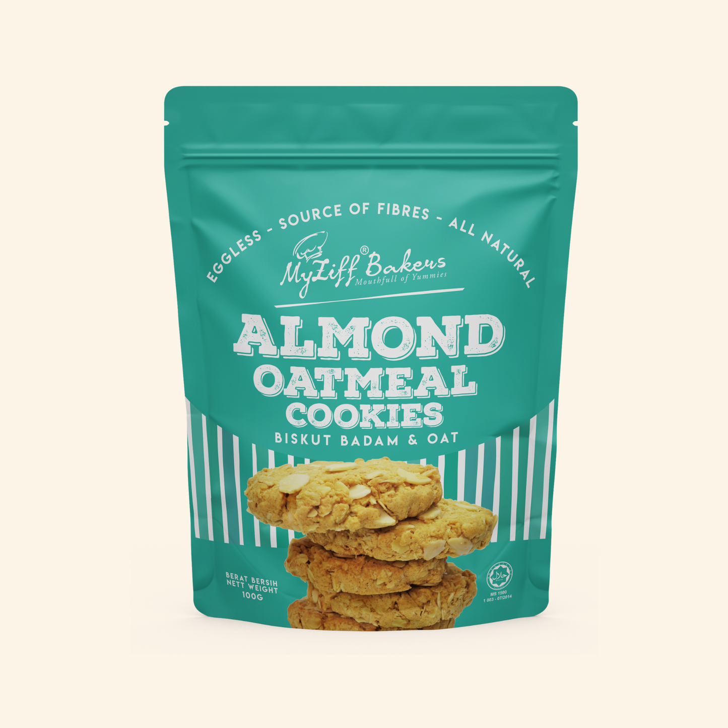 Eggless Oatmeal Cookies Combo Pack, 3.53 oz (100 gm), pack of 4