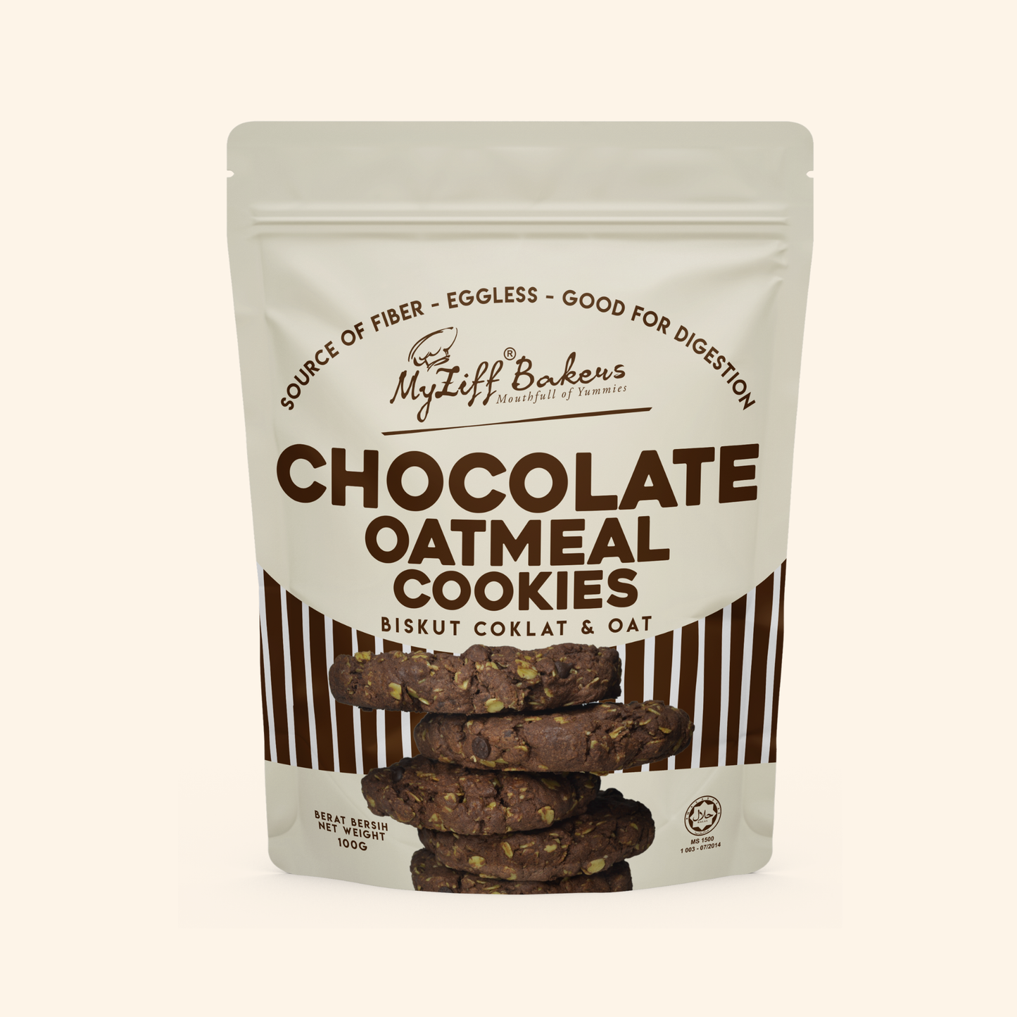 Eggless Oatmeal Cookies Combo Pack, 3.53 oz (100 gm), pack of 4