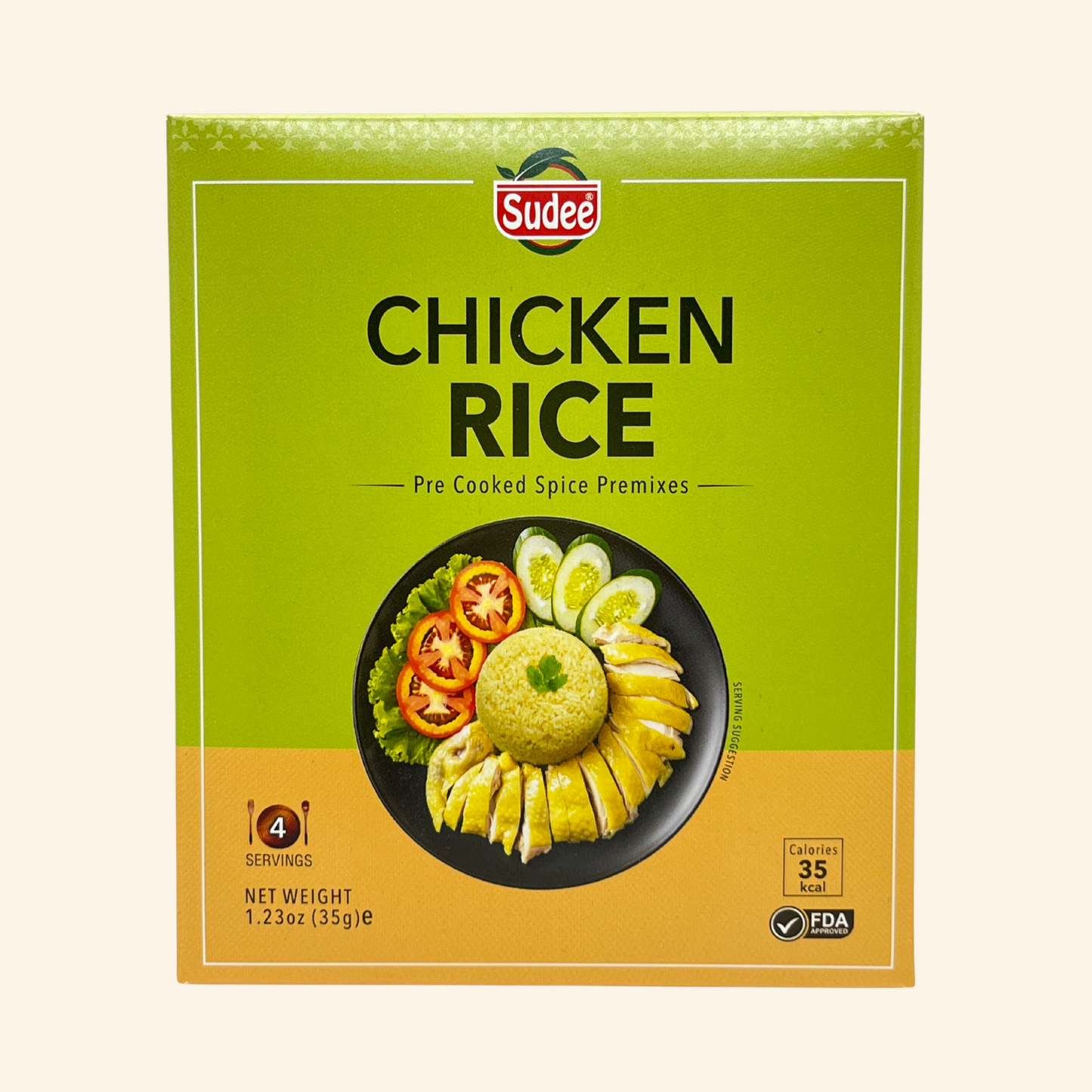 Sudee Chicken Rice spice mix packaging on a white background